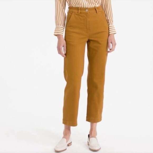 Everlane tapenade cropped straight tall pants size 00 - Picture 1 of 8